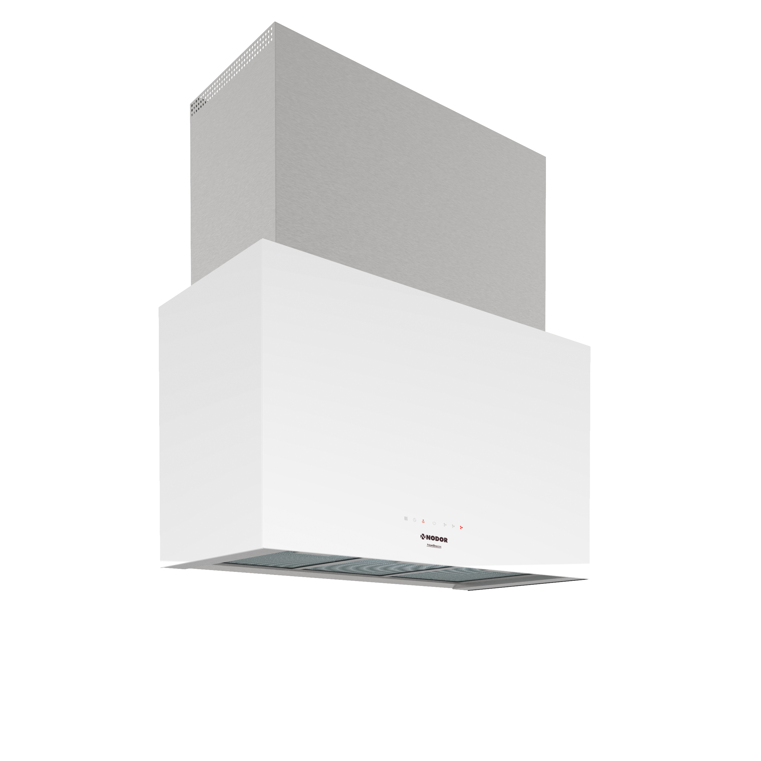 CAMPANA NODOR CUBE GLASS ECO 90 WH